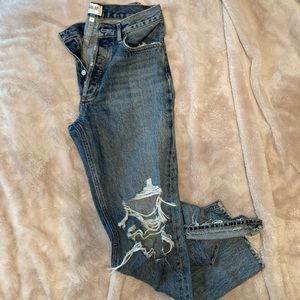 Agolde Lana Mid Rise Straight Jeans